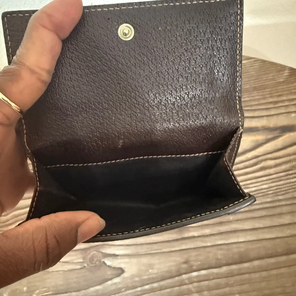 Gucci Monogram Canvas Leather Bifold Wallet Brown Beige - Picture 3 of 7
